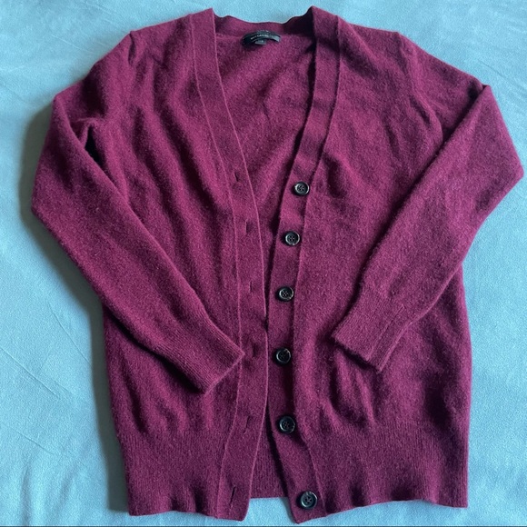 J. Crew Sweaters - J Crew Cashmere Cardigan - Burgundy, Size XXS
